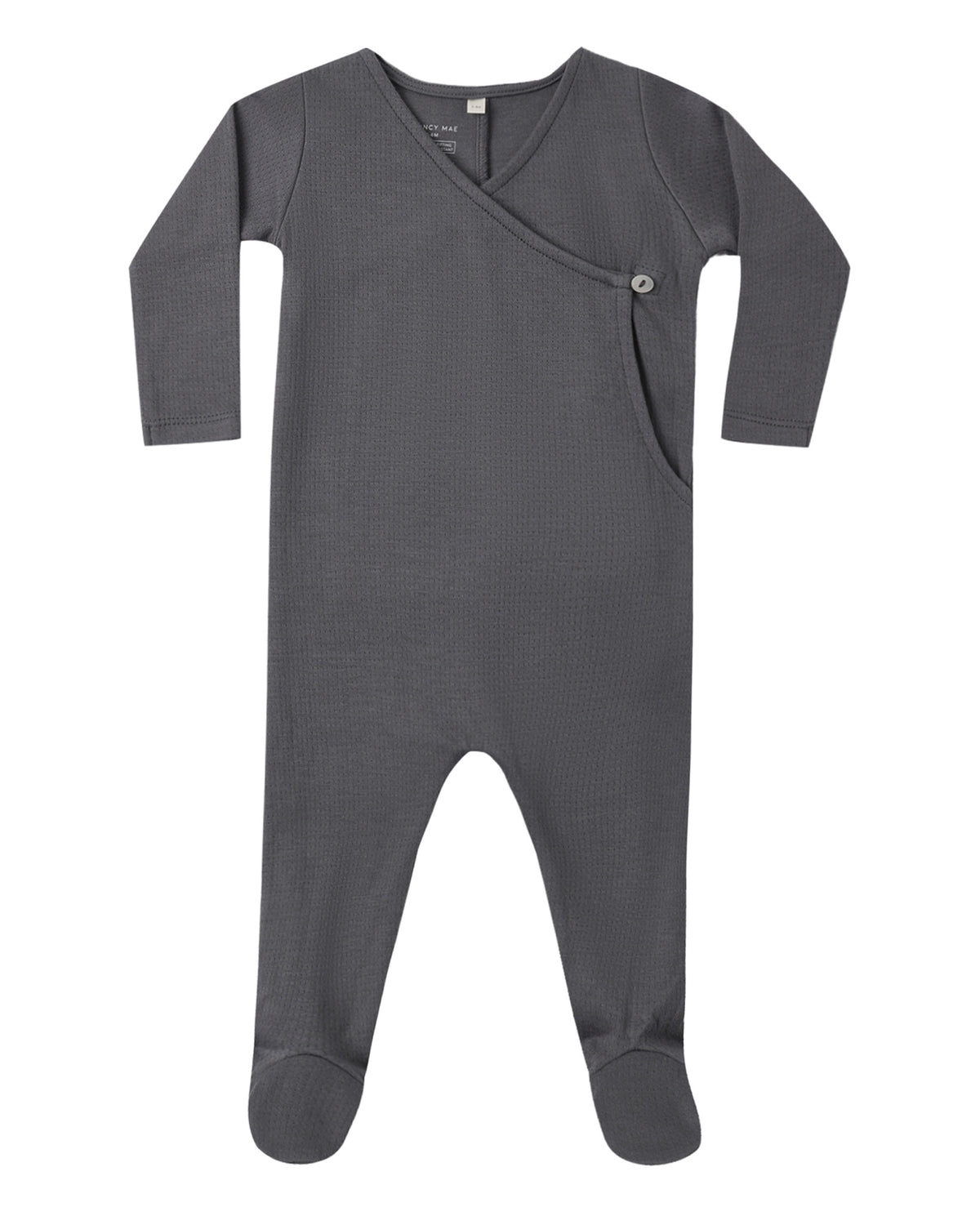 Pointelle Wrap Footie, Midnight
