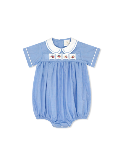 Noah Ribbon Bubble, River Royal Mini Gingham