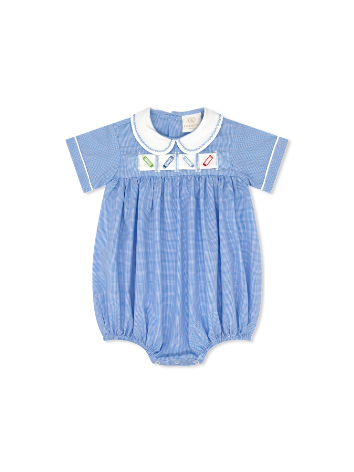 Noah Ribbon Bubble, River Royal Mini Gingham
