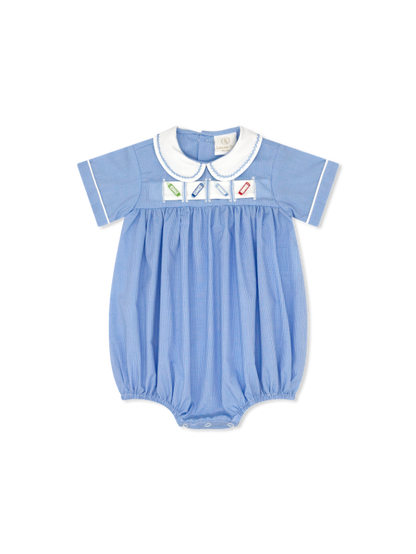 Noah Ribbon Bubble, River Royal Mini Gingham