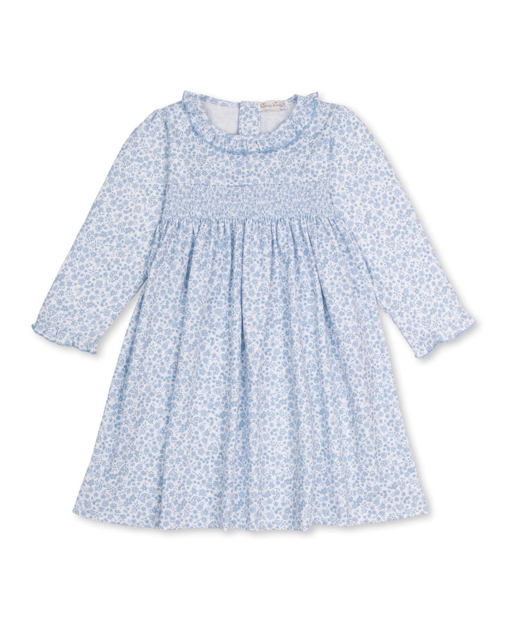 Fall Blooms Smock Dress, Blue