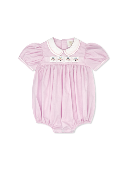 Ruth Ribbon Bubble, Baby Pink Mini Gingham