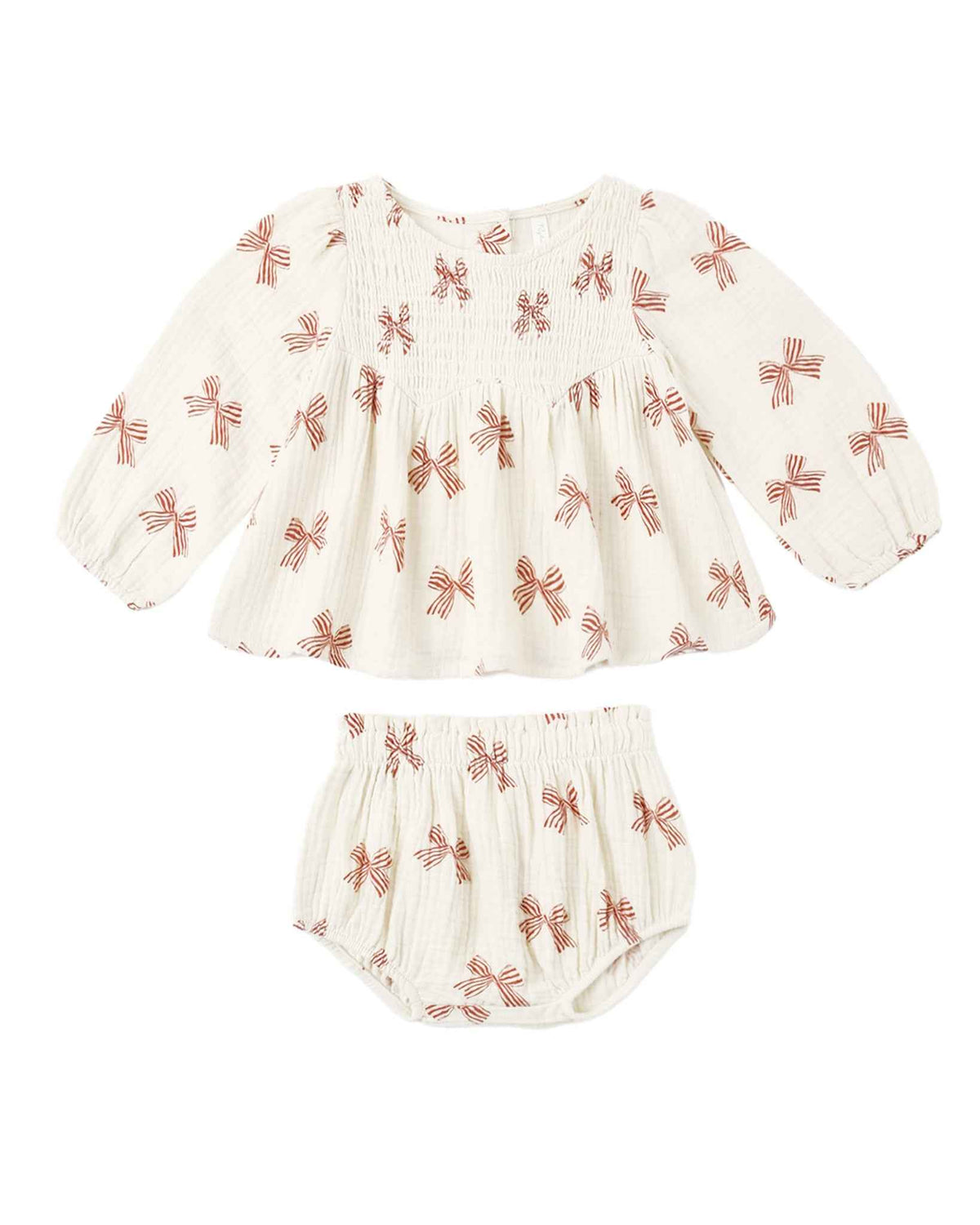 Sophia Top + Bloomer Set, Peppermint Bows