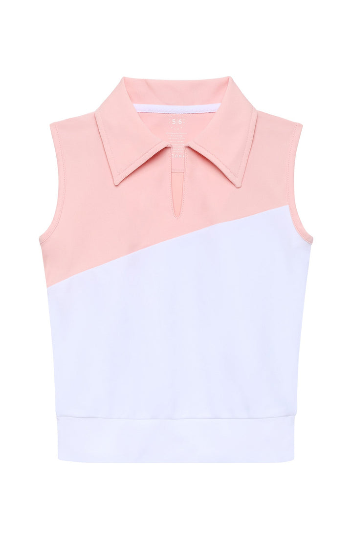 Pink/White Half Court Tank