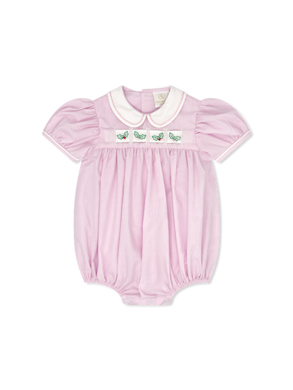 Ruth Ribbon Bubble, Baby Pink Mini Gingham