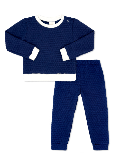 Quilted Playsuit, Newton Navy