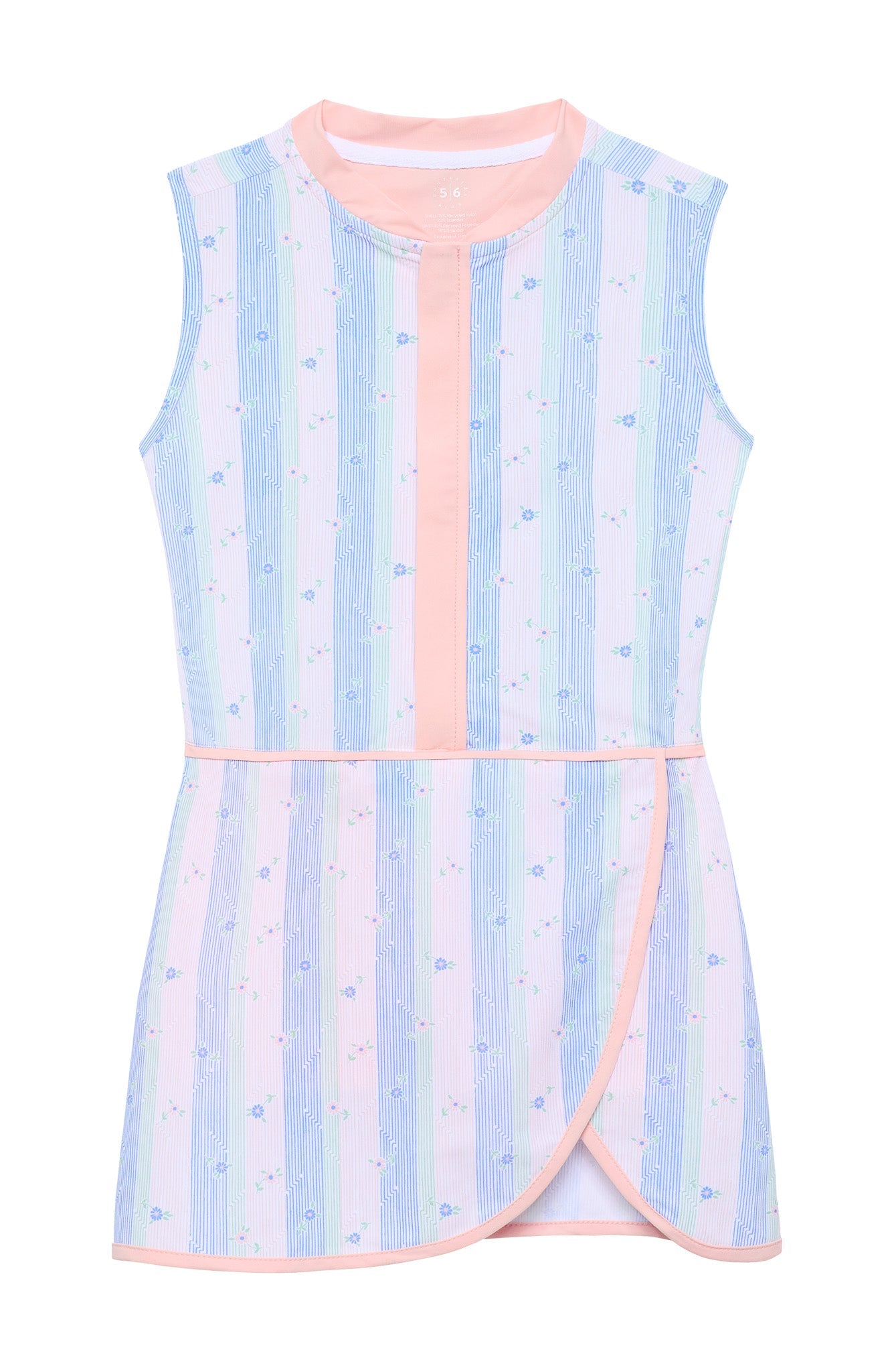 Striped In Bloom Court Dress