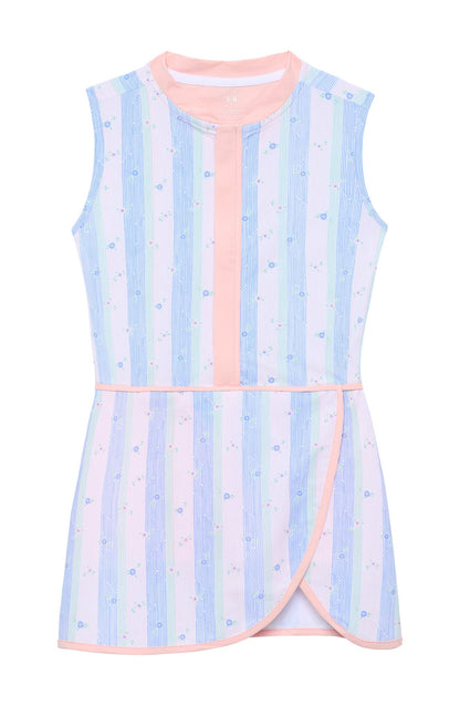 Striped In Bloom Court Dress
