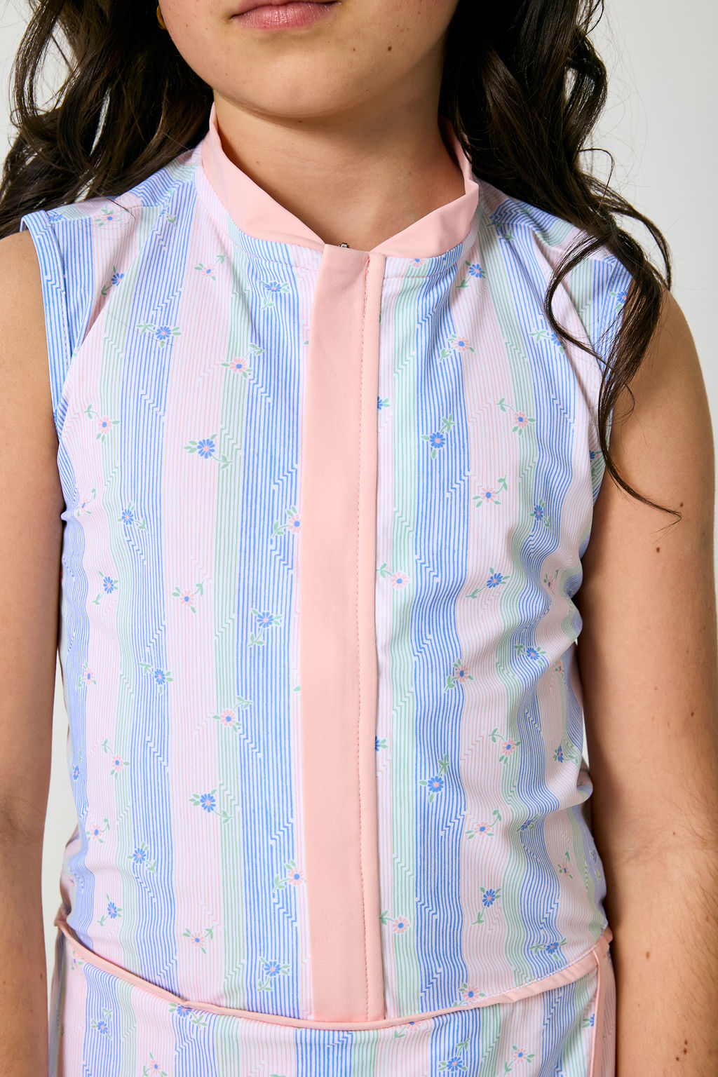 Striped In Bloom Court Dress