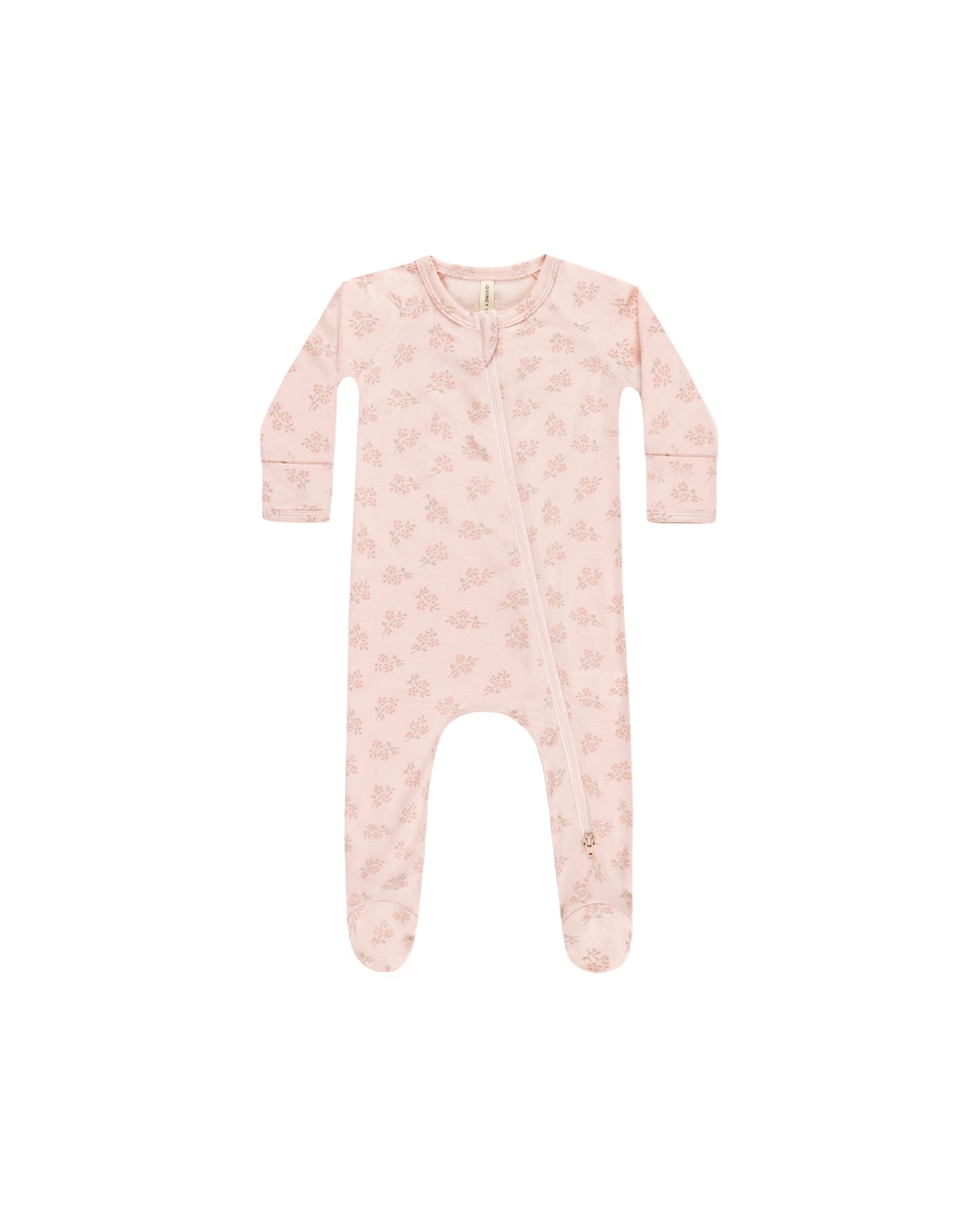 Modal Zip Footie Pink Blossom