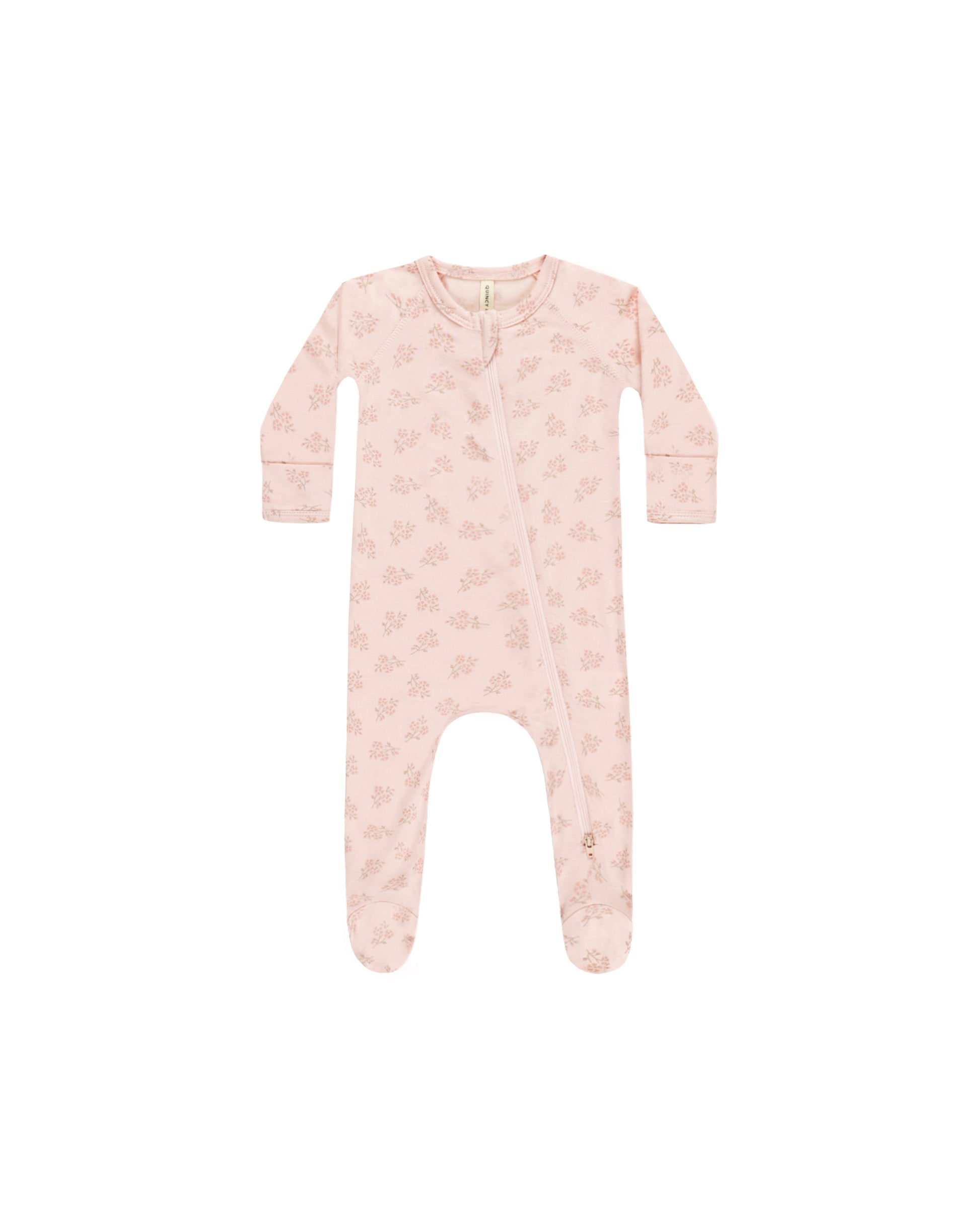 Modal Zip Footie Pink Blossom