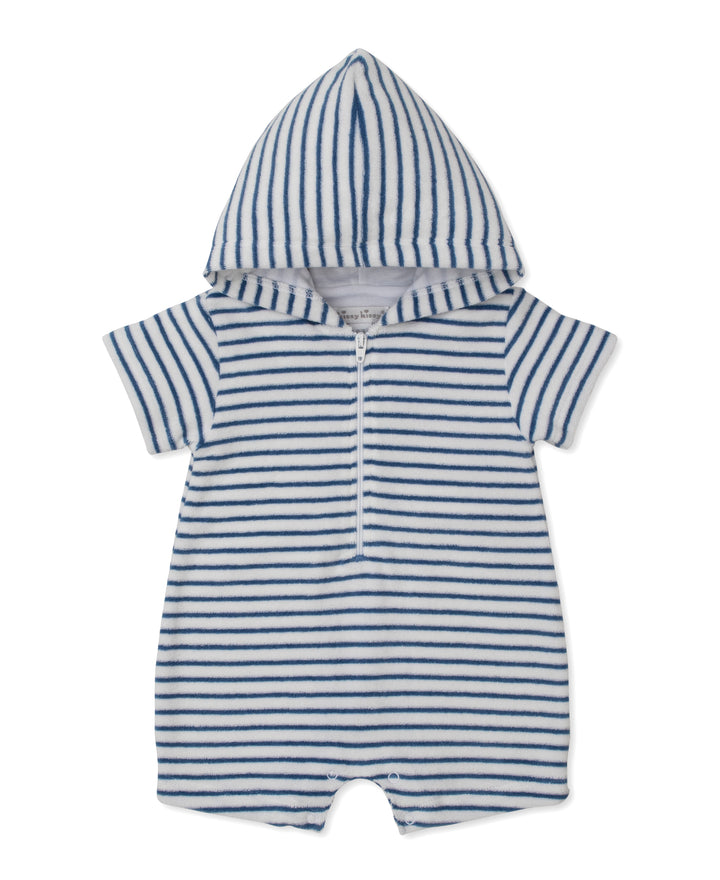 Ocean Antics Terry Romper Blue